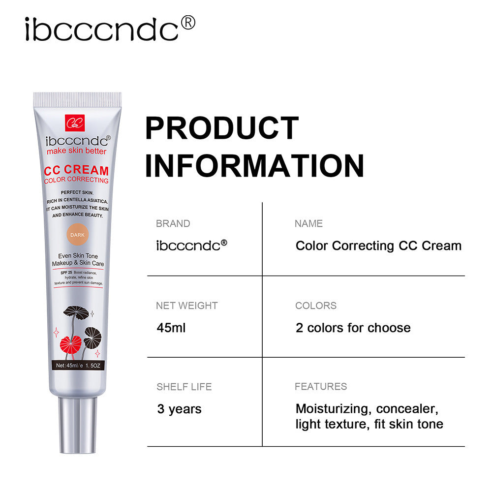 CC Cream Foundation – Moisturizing, Waterproof & Long-Lasting Concealer Base for Natural Skin Coverage