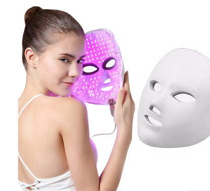 LED Light Therapy Facial Mask – 7-Color Skin Rejuvenation & Anti-Aging Beauty Instrument