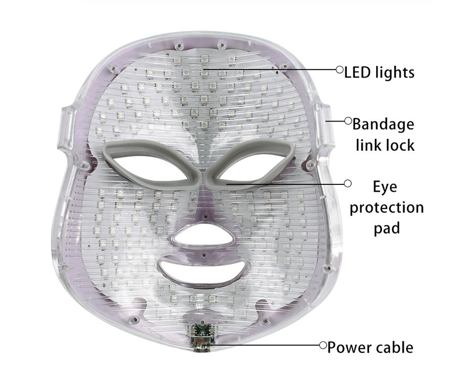 LED Light Therapy Facial Mask – 7-Color Skin Rejuvenation & Anti-Aging Beauty Instrument