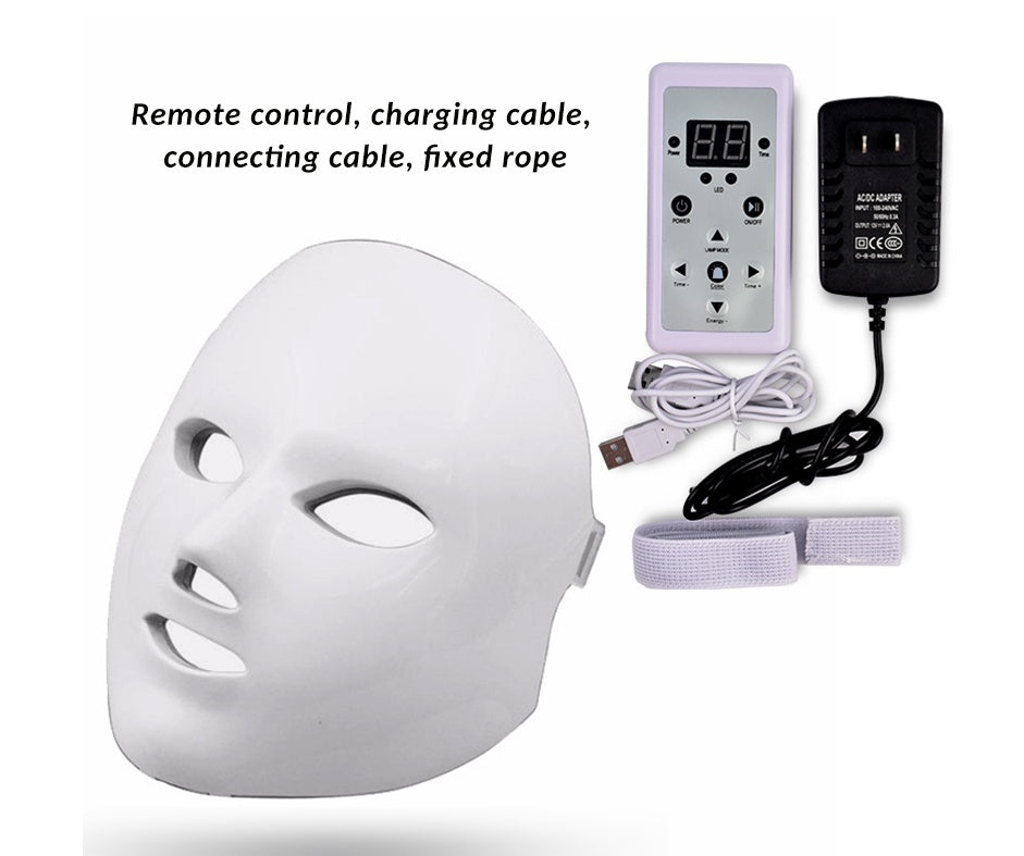 LED Light Therapy Facial Mask – 7-Color Skin Rejuvenation & Anti-Aging Beauty Instrument