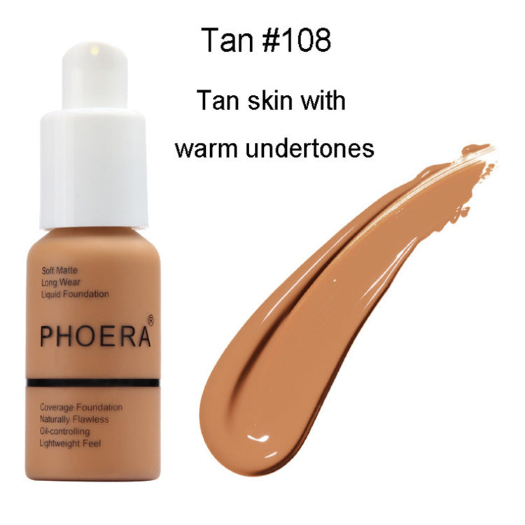Matte Pressed Foundation Cream – Oil Control Concealer with Natural Skin Tone Coverage