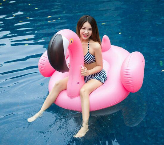 Adult-Size Flamingo & Swan Pool Float – Inflatable Ride-On Water Mount & Floating Lounge Bed