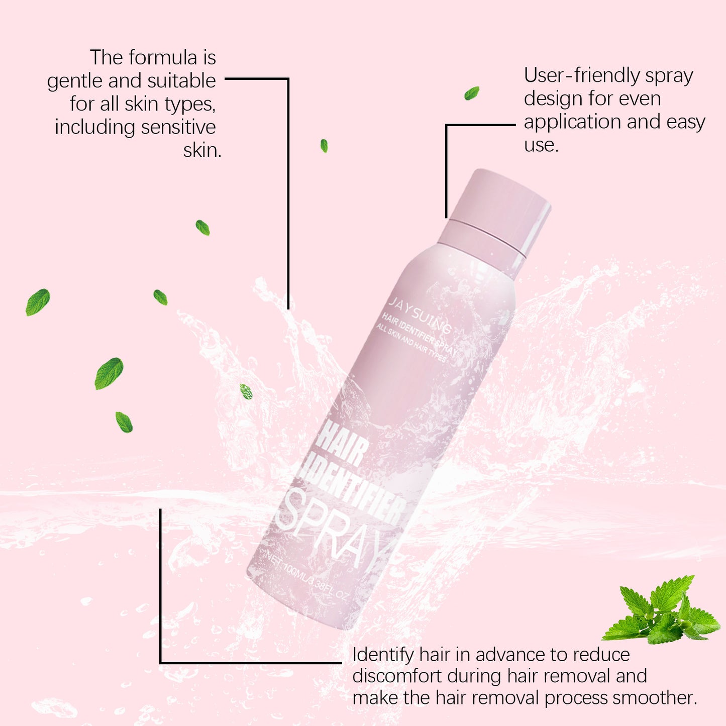 Facial Hair Identifier & Moisturizing Spray – Pre-Shave Dermaplaning Mist for Smooth, Hydrated Skin