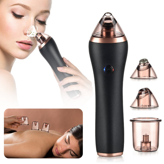 4-in-1 Facial & Body Skin Care Device – Gua Sha, Cupping, Blackhead Remover & Deep Pore Cleaner