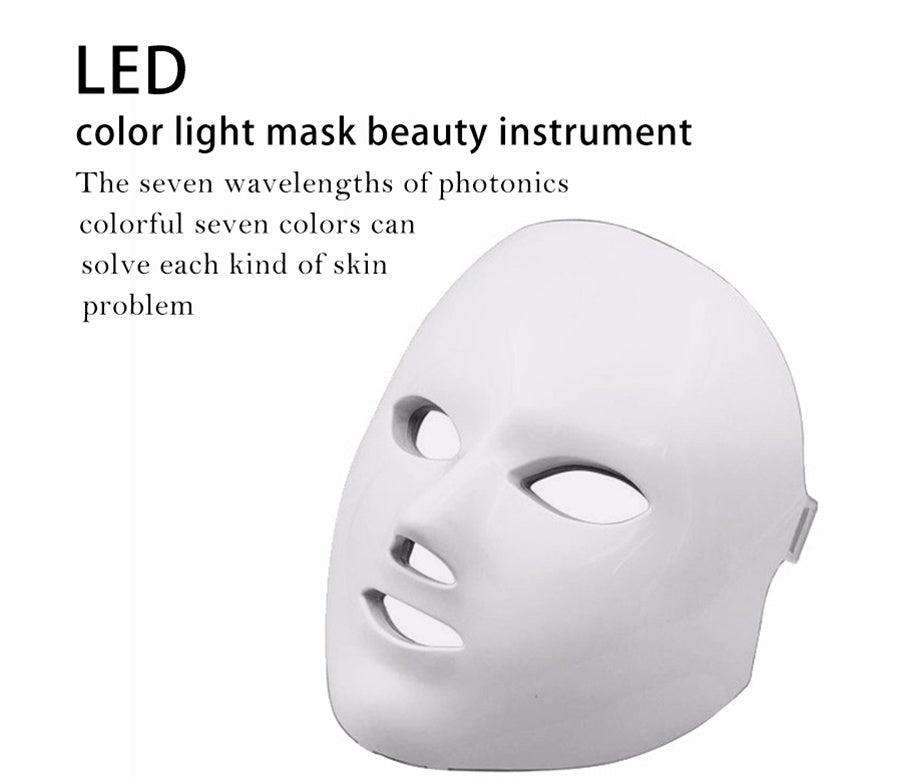 LED Light Therapy Facial Mask – 7-Color Skin Rejuvenation & Anti-Aging Beauty Instrument