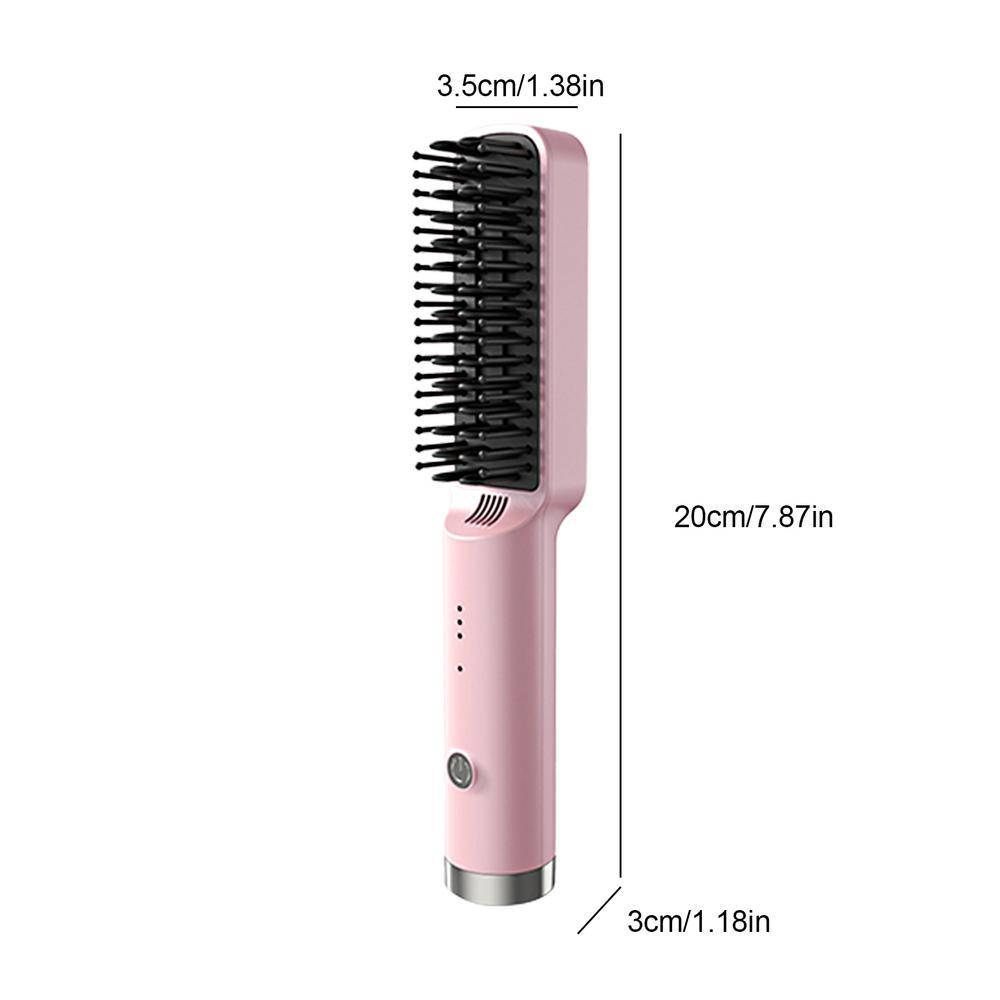 Fast Heated Hair Straightener Brush – Electric Hot Air Comb & Styling Tool with EU Plug