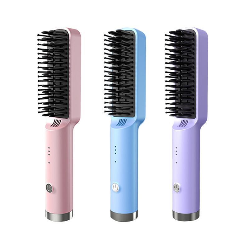 Fast Heated Hair Straightener Brush – Electric Hot Air Comb & Styling Tool with EU Plug