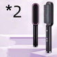 2-in-1 Hair Straightener & Hot Comb – Ionic Curling Brush for Smoothing & Styling