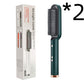 2-in-1 Hair Straightener & Hot Comb – Ionic Curling Brush for Smoothing & Styling
