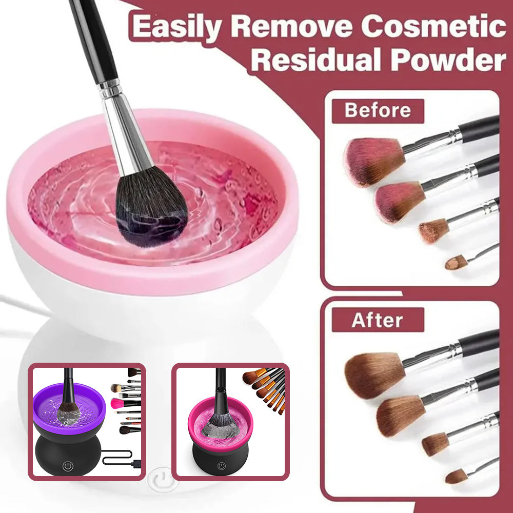 Electric Makeup Brush Cleaner – Portable USB-Powered Automatic Cleaning Machine for All Brush Sizes