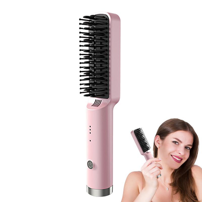 Fast Heated Hair Straightener Brush – Electric Hot Air Comb & Styling Tool with EU Plug