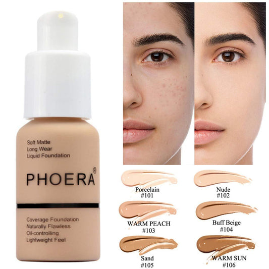 Matte Pressed Foundation Cream – Oil Control Concealer with Natural Skin Tone Coverage