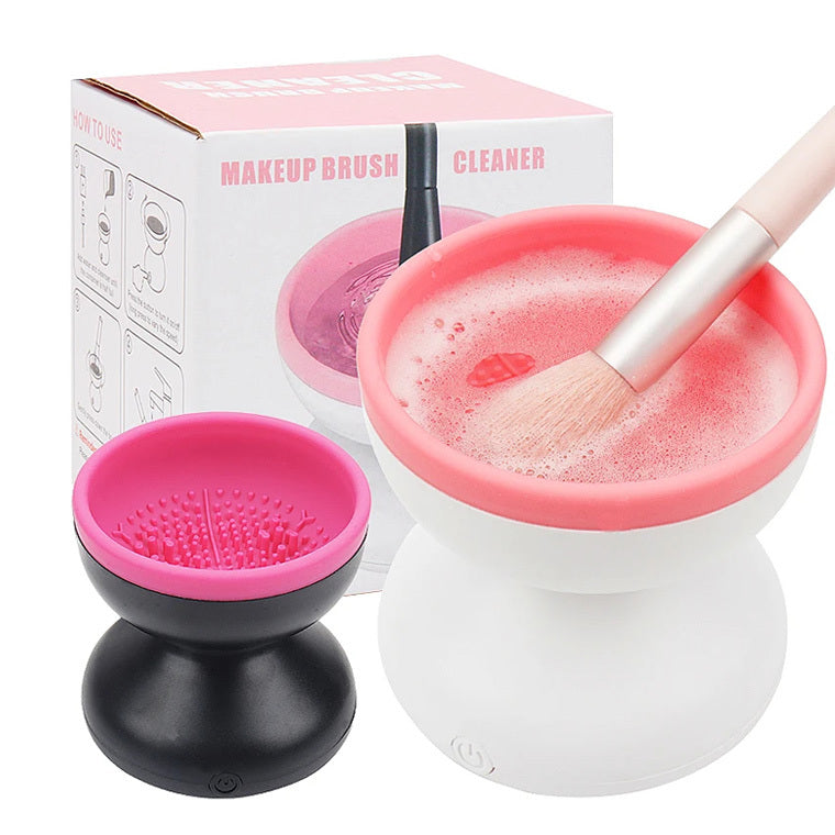 Electric Makeup Brush Cleaner – Portable USB-Powered Automatic Cleaning Machine for All Brush Sizes