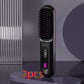 2-in-1 Wireless Hair Straightener Comb – USB Charging Hot Brush & Portable Curler for Fast Styling