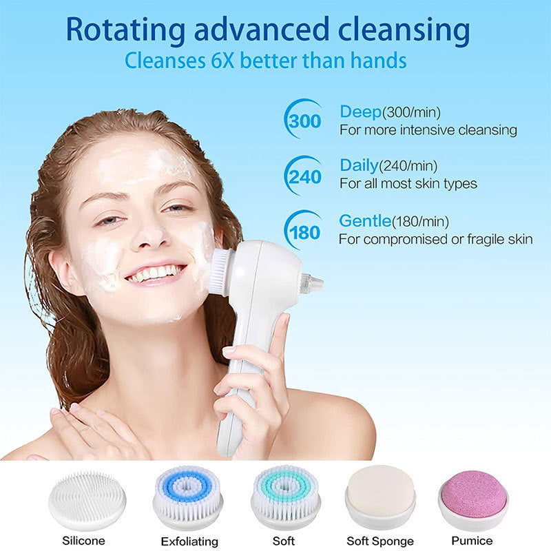 Electric Facial Cleansing Brush – Blackhead Remover & Pore Cleaner with Multi-Speed Settings