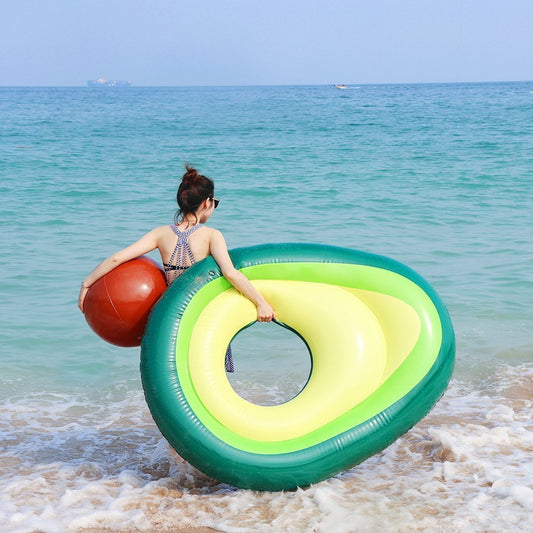 Giant Avocado Pool Float – Inflatable Swimming Ring with Removable Pit for Pool Parties & Summer Fun
