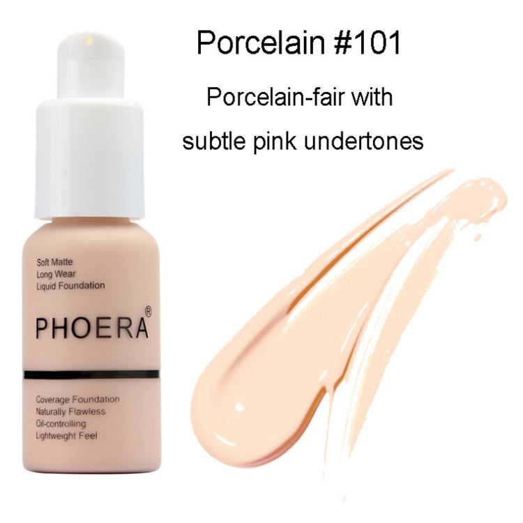 Matte Pressed Foundation Cream – Oil Control Concealer with Natural Skin Tone Coverage