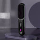 2-in-1 Wireless Hair Straightener Comb – USB Charging Hot Brush & Portable Curler for Fast Styling