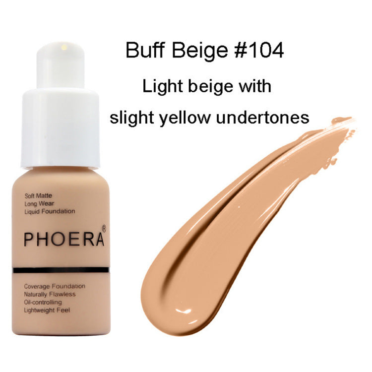 Matte Pressed Foundation Cream – Oil Control Concealer with Natural Skin Tone Coverage