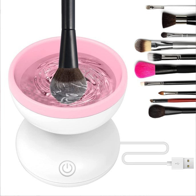 Electric Makeup Brush Cleaner – Portable USB-Powered Automatic Cleaning Machine for All Brush Sizes