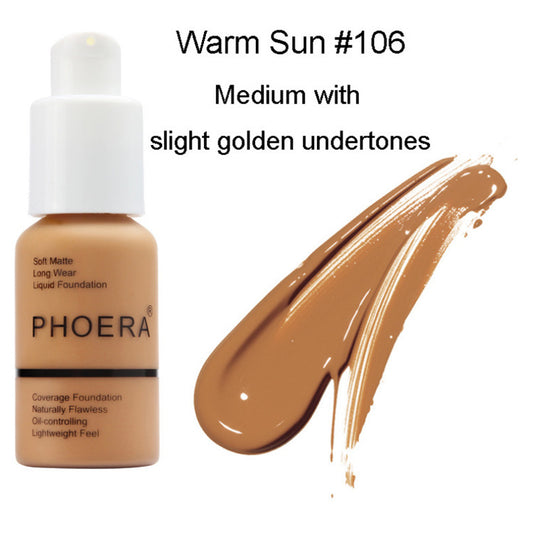 Matte Pressed Foundation Cream – Oil Control Concealer with Natural Skin Tone Coverage