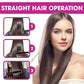 2-in-1 Hair Straightener & Hot Comb – Ionic Curling Brush for Smoothing & Styling