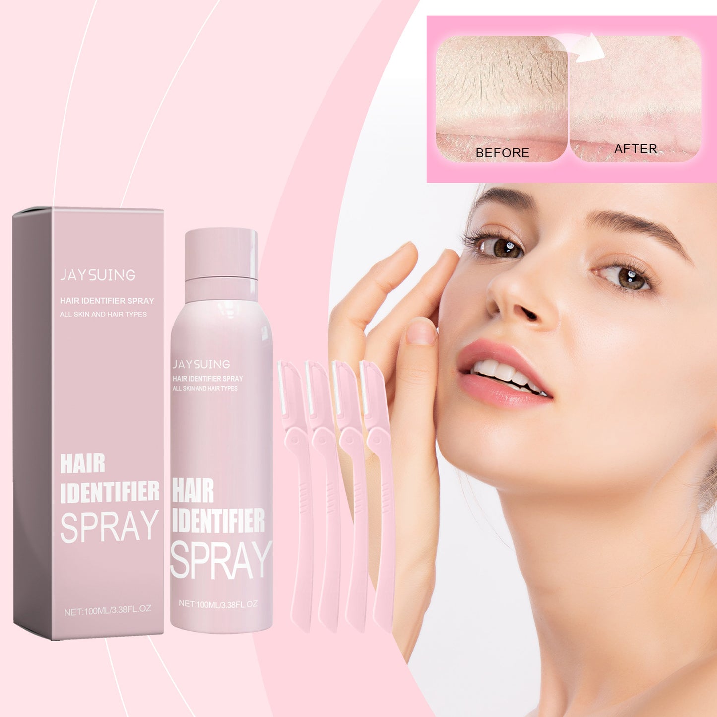 Facial Hair Identifier & Moisturizing Spray – Pre-Shave Dermaplaning Mist for Smooth, Hydrated Skin