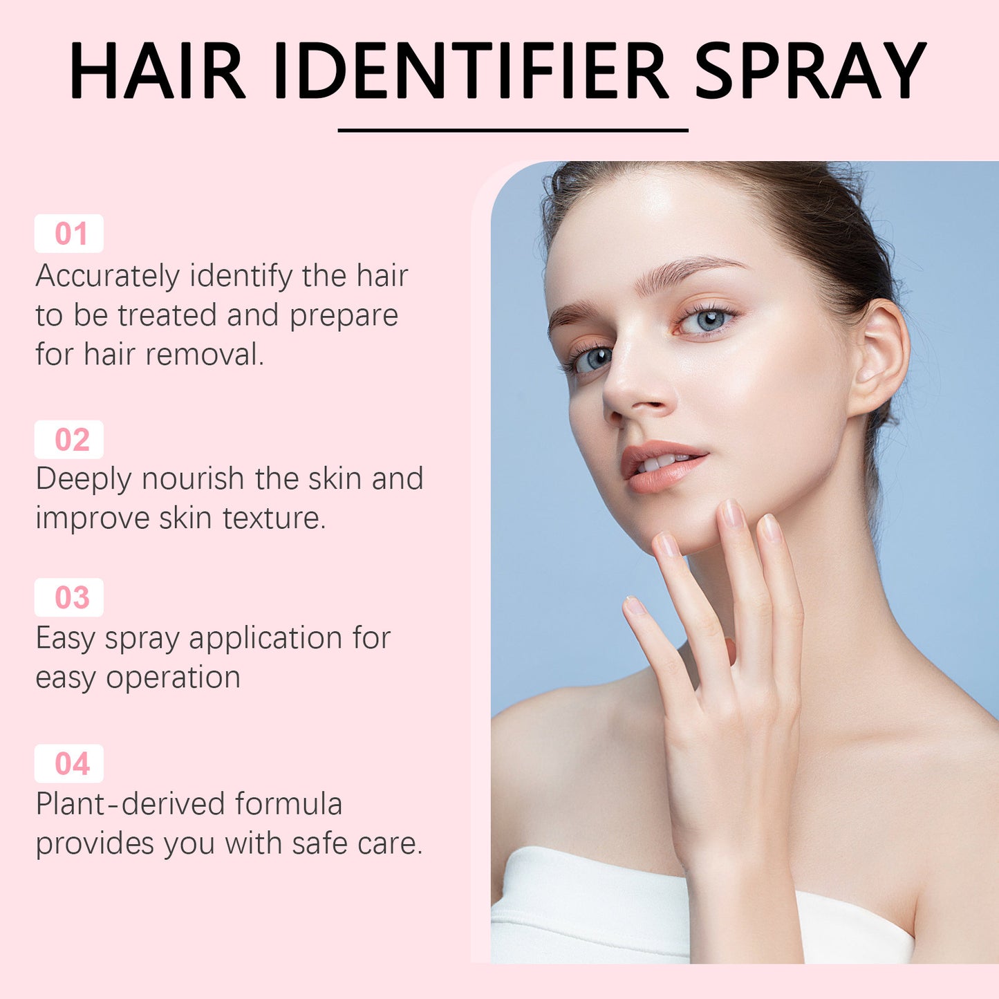 Facial Hair Identifier & Moisturizing Spray – Pre-Shave Dermaplaning Mist for Smooth, Hydrated Skin