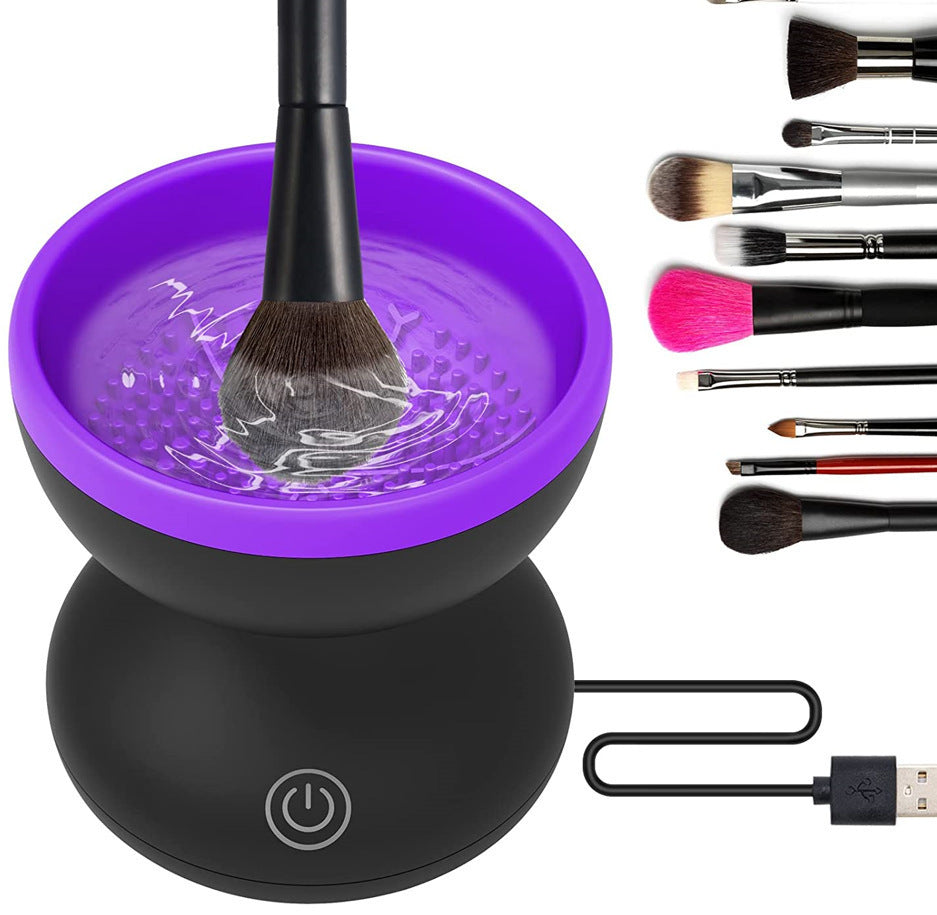 Electric Makeup Brush Cleaner – Portable USB-Powered Automatic Cleaning Machine for All Brush Sizes