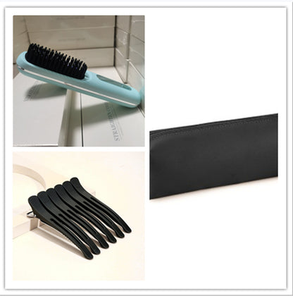 2-in-1 Wireless Hair Straightener Comb – USB Charging Hot Brush & Portable Curler for Fast Styling
